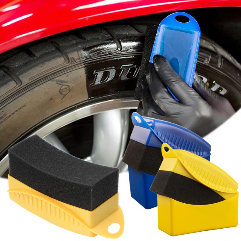 Tire Shine Applicator Curved Sponge Brush - Zakrzywiona gąbka do aplikacji wosku na