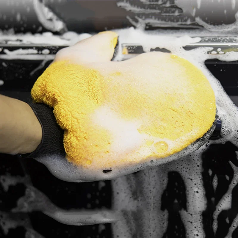 Car Detailing Wash Mitt Microfiber Wool - Rękawice do polerowania i mycia samochodu,