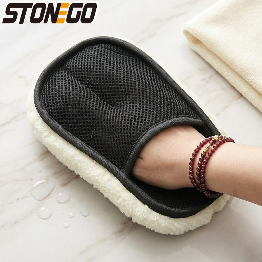 Car Detailing Wash Mitt Microfiber Wool - Rękawice z mikrofibry premium do czyszczenia