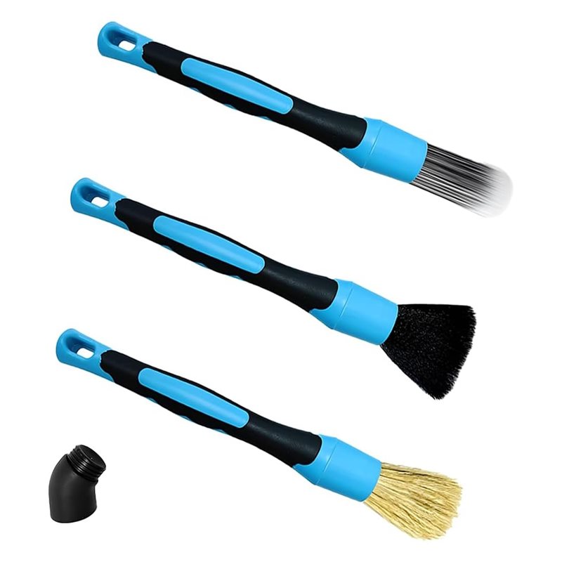 Car Detailing Brush Set Boar Hair Interior - Zestaw szczotek do detailingu samochodowego ABNL