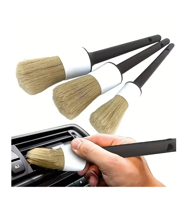3-częściowy zestaw szczotek do – Car Detailing Brush Set Boar Hair Interior recenzja i cena