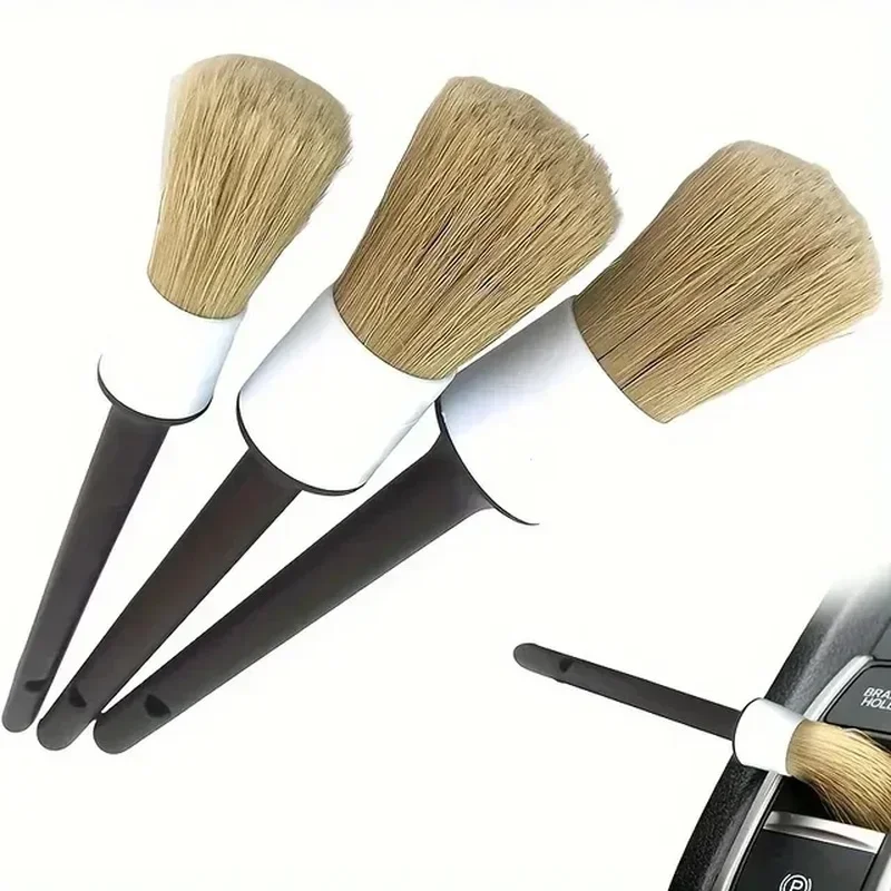 3-częściowy zestaw szczotek do – Car Detailing Brush Set Boar Hair Interior recenzja i cena