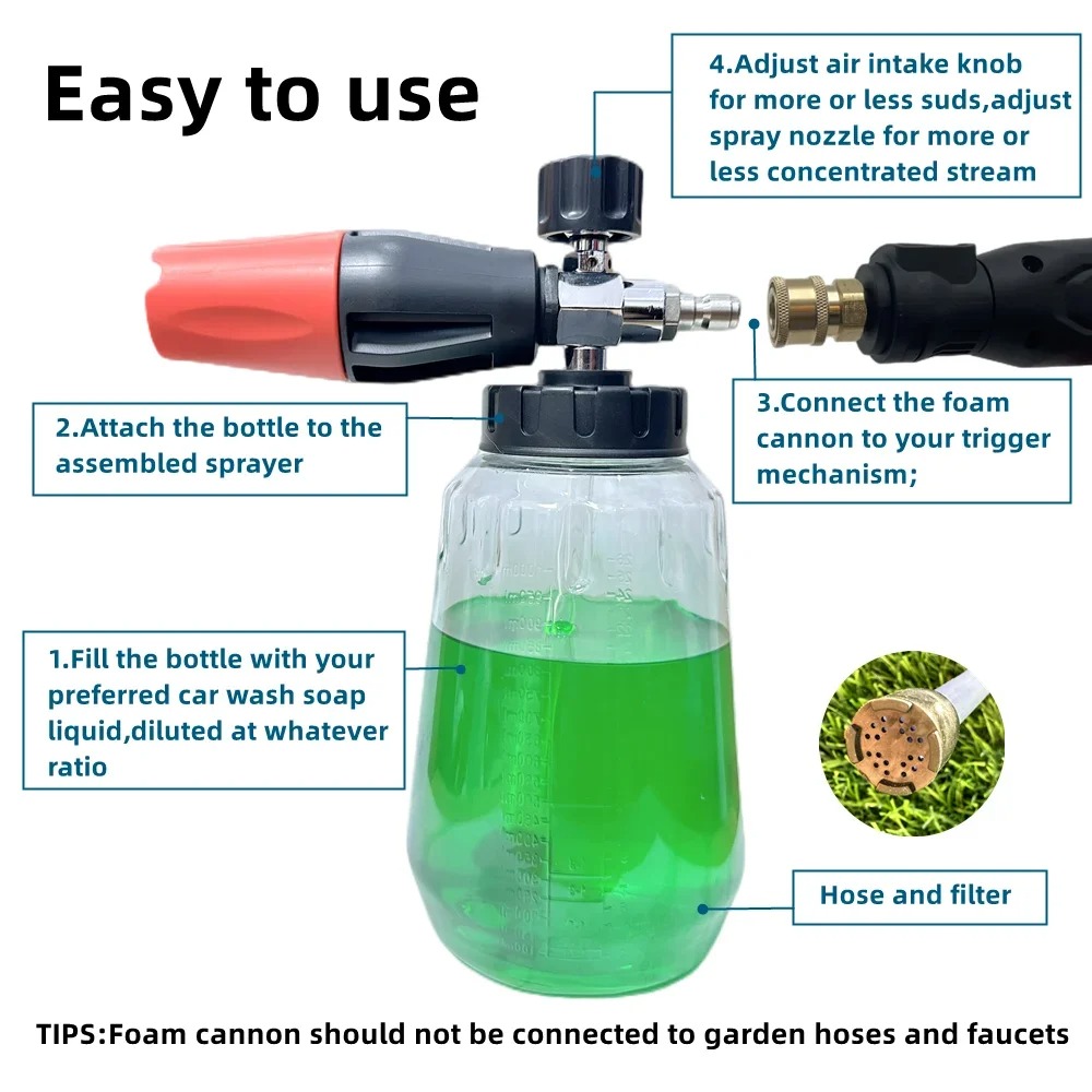 1 szt. Regulowana pianownica P – Foam Cannon Pressure Washer Wide Mouth recenzja i cena