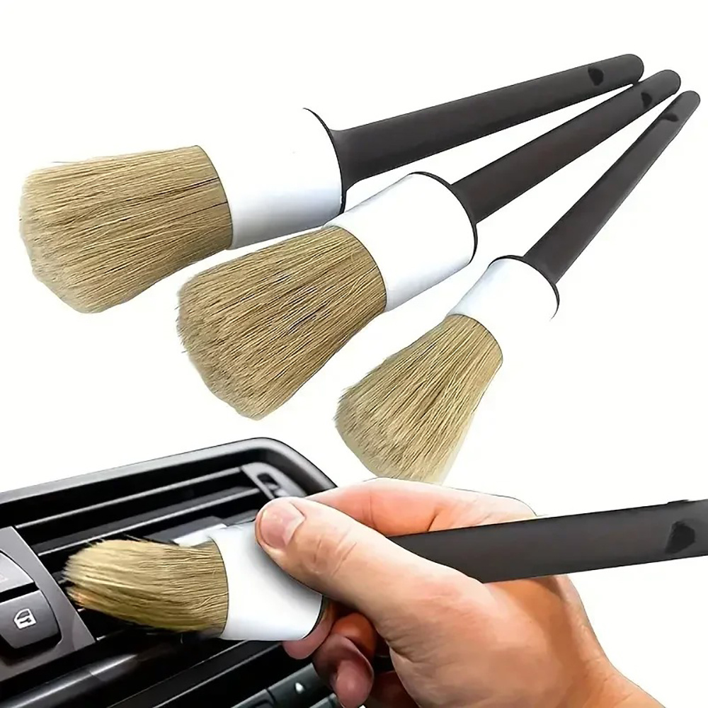 3-częściowy zestaw szczotek do – Car Detailing Brush Set Boar Hair Interior recenzja i cena