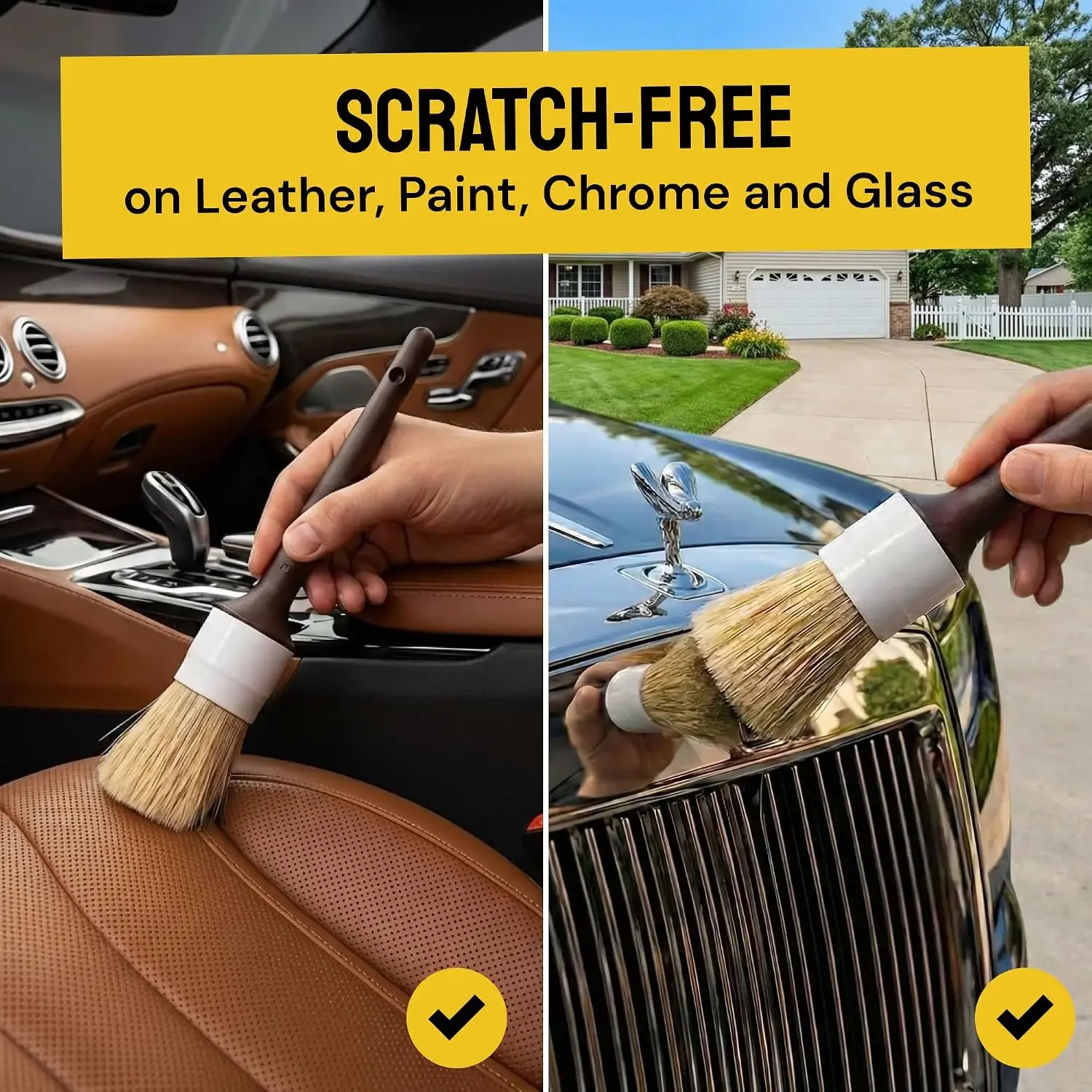Zestaw szczotek do detailingu  – Car Detailing Brush Set Boar Hair Interior recenzja i cena