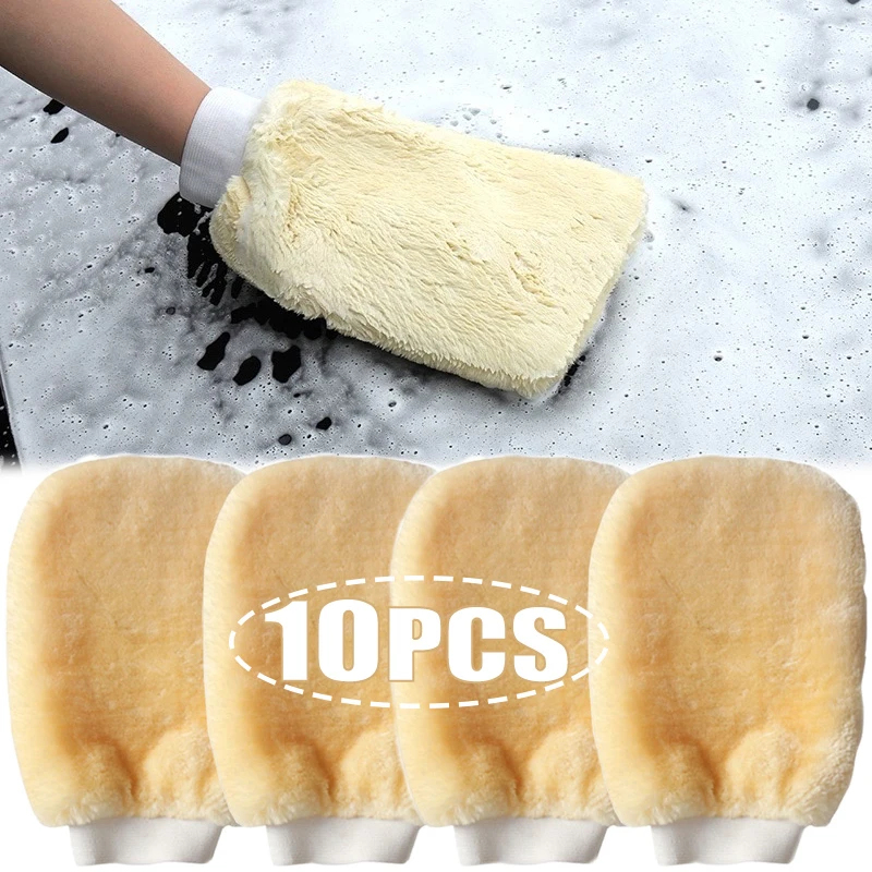 1-10szt Rękawice z mikrofibry  – Car Detailing Wash Mitt Microfiber Wool recenzja i cena