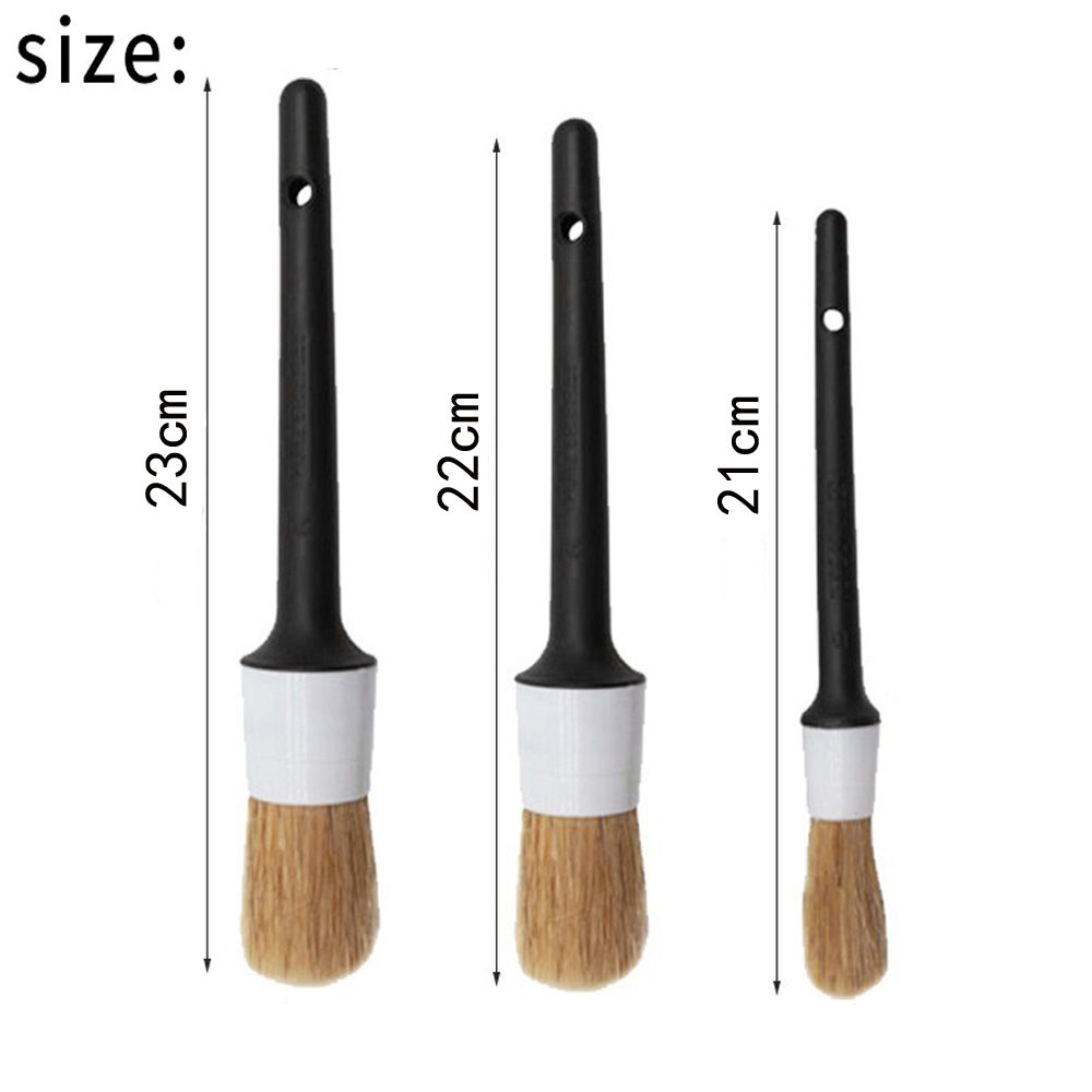 3-częściowy zestaw szczotek do – Car Detailing Brush Set Boar Hair Interior recenzja i cena