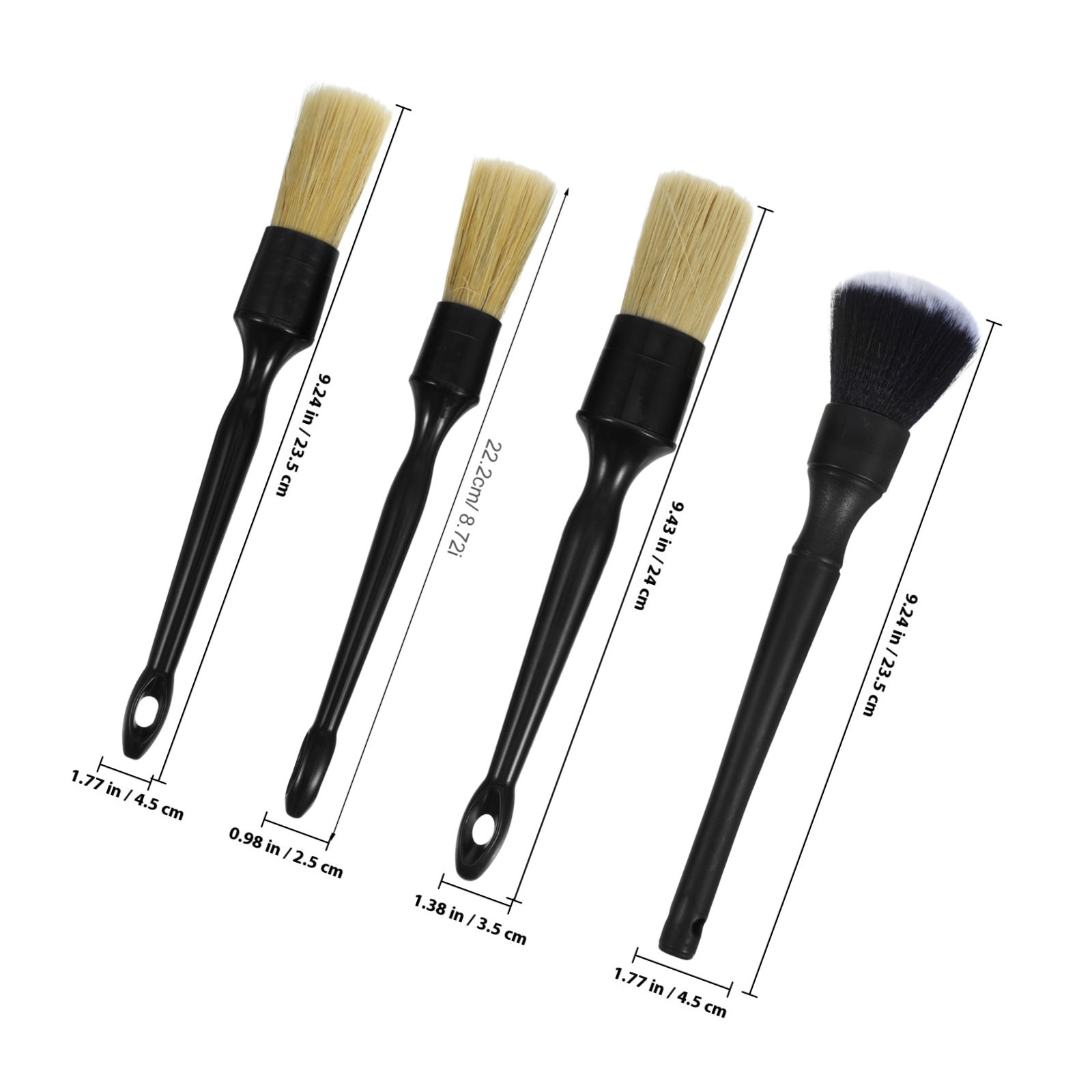 1 Zestaw Szczoteczek Detailing – Car Detailing Brush Set Boar Hair Interior recenzja i cena