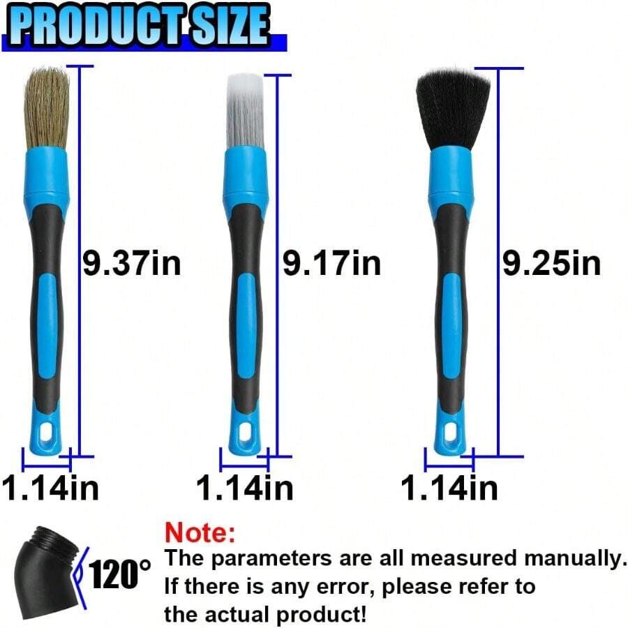 Zestaw 3 szczotek do detailing – Car Detailing Brush Set Boar Hair Interior recenzja i cena