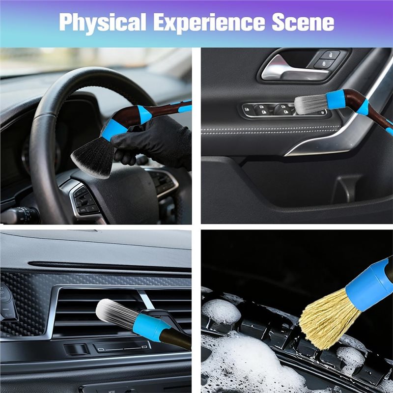 Zestaw szczotek do detailingu  – Car Detailing Brush Set Boar Hair Interior recenzja i cena