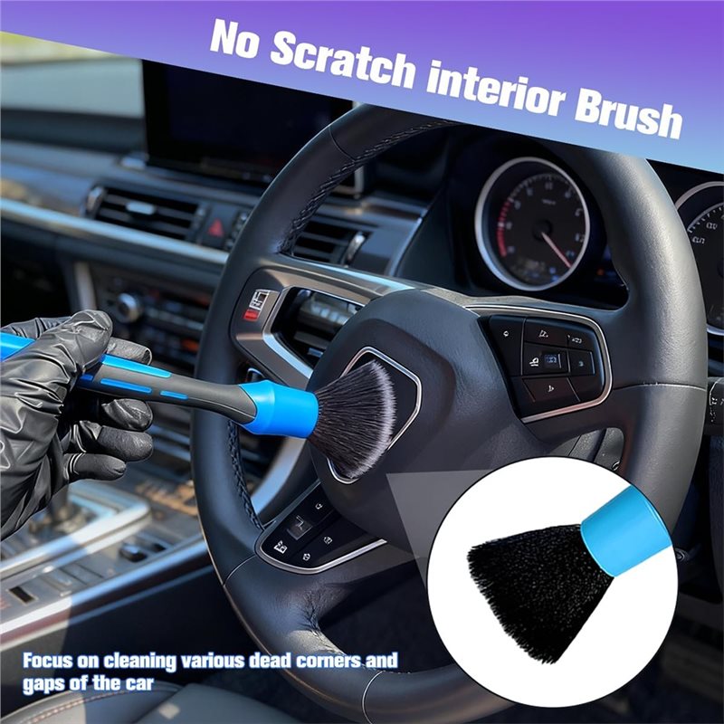 Zestaw szczotek do detailingu  – Car Detailing Brush Set Boar Hair Interior recenzja i cena