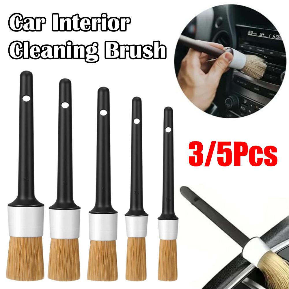 Zestaw 3/5 szczotek do czyszcz – Car Detailing Brush Set Boar Hair Interior recenzja i cena